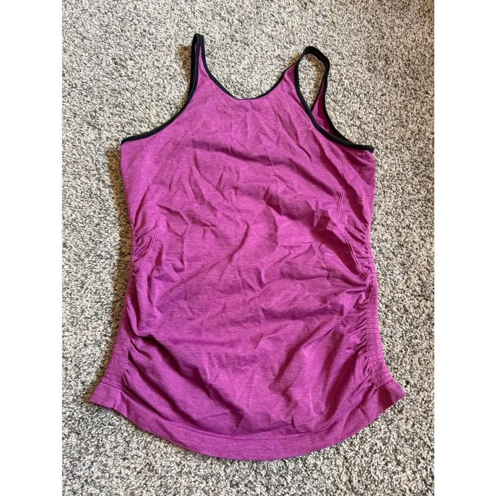 Lululemon See Info In The Flow Tank Heathered Regal Plum